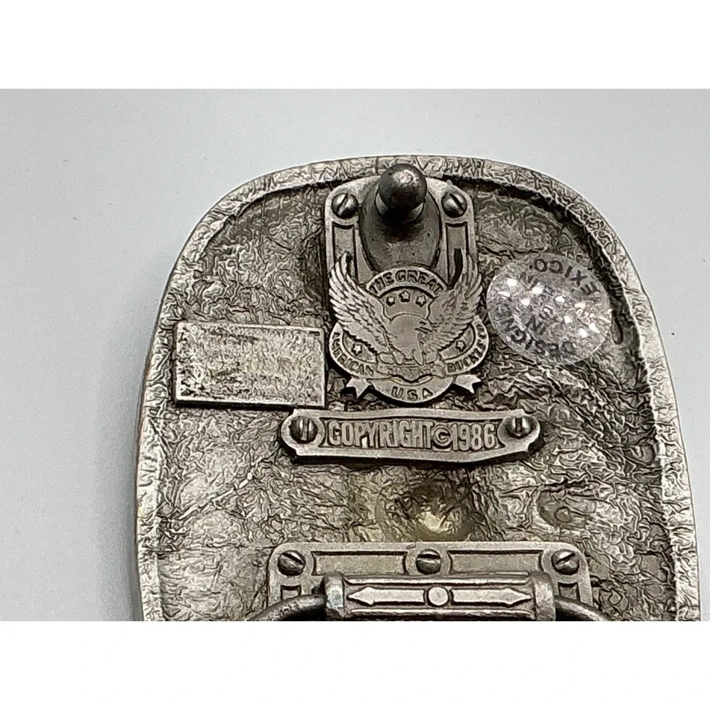 The Great‎ American Buckle Co Shriners Belt Buckle Red Enamel Vintage 1986 1801